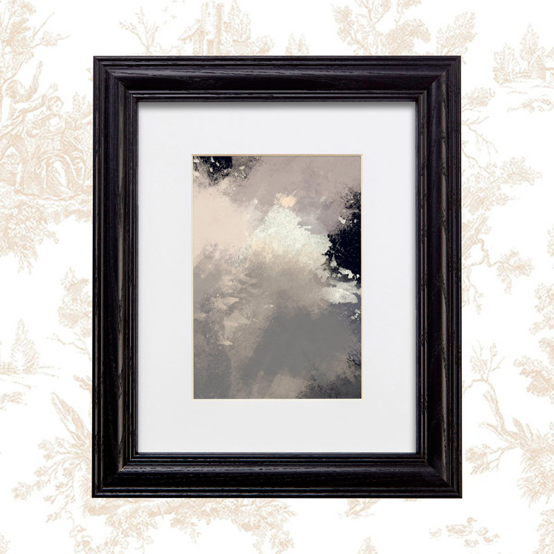 Cadre photo simple Ignacio, Noir ébène, 16 po x 24 po emmêlé à 12 po x 18 po