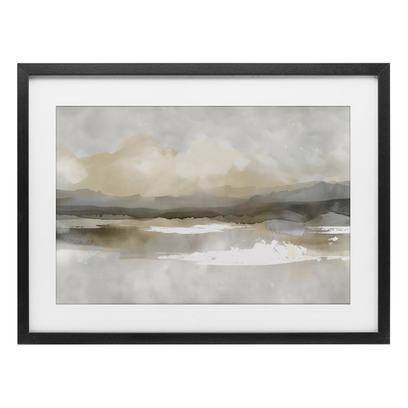 «Subtle Watercolor Mountains», reproduction encadrée sous verre, design by Creative Studio, H 14 po x l 20 po