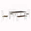 Ensemble de table de salle à manger 6 pièces avec 4 chaises ergonomiques
