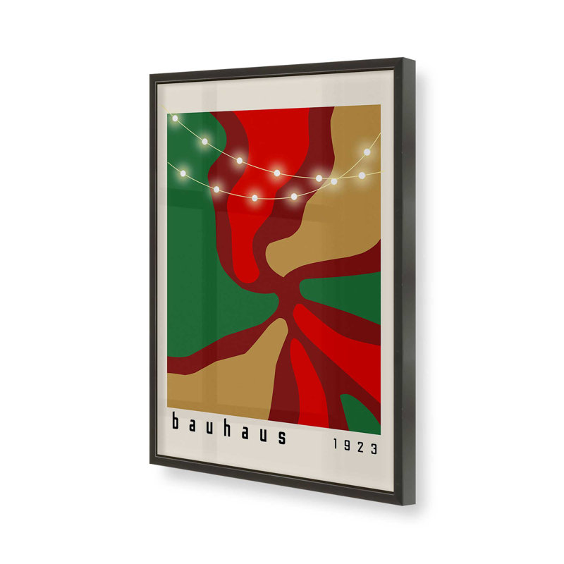 Affiche des Fêtes Bauhaus, Cadre photo noir satiné, H 37 po x l 25 po