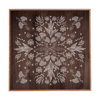 Flore blanc-cadre photo, impression sur bois