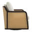 Fauteuil pivotant rembourré de style rotin-122922068
