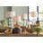 Fillable Glass Table Lamp with Linen Shade