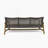 HAMPTON WOOD + WICKER 3 SEATER