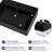 Davivy 23.6"x16.5" Black Rectangular Ceramic Bathroom Vessel Sink