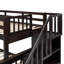 Lit superposé d'escalier avec tiroir, rangement et garde-corps-6032372