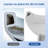 Two-Piece Toilet, 21" Comfort Height Elongated Bowl with 1.1/1.6 GPF Dual Flush, ADA Compliant, 12" Rough-In, Senior-Friendly Bathroom Solution in White