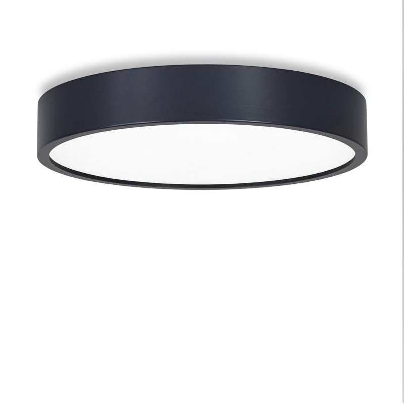 Demitra Glass Flush Mount, Anthracite, 8cm H x 47.5cm W x 47.5cm D