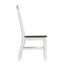 Chaise d'appoint à dossier en lattes de bois massif Jolin en gris et blanc