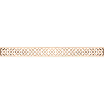 46 3/8"W x 4"H x 3/8"T Hadley Fretwork Moulding, Red Oak