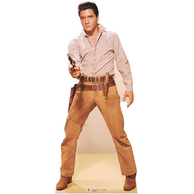 Accroche en carton elvis gunfighter