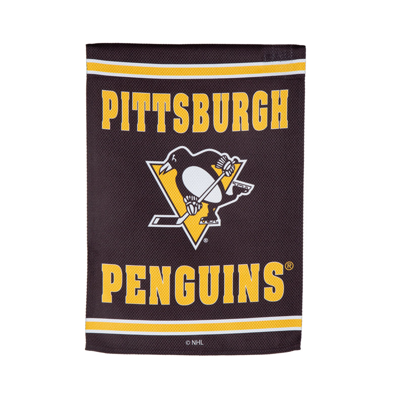 Pittsburgh Penguins Double-Sided Suede House Flag 28 x 44 Inches