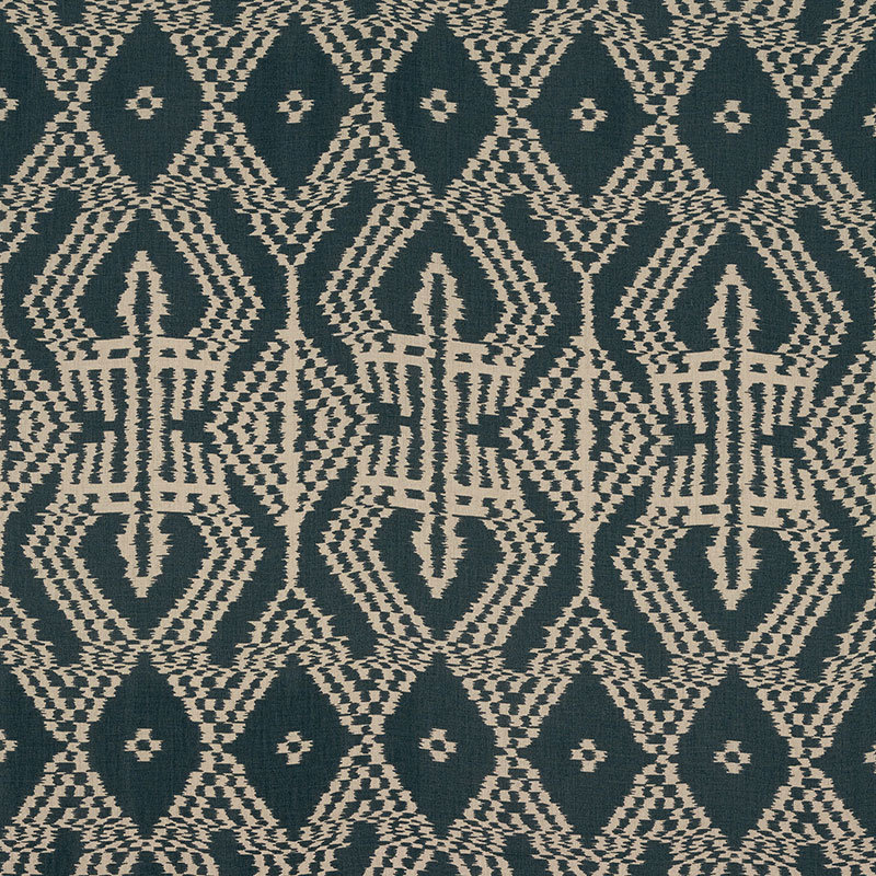 Asaka Ikat Fabric, Charcoal