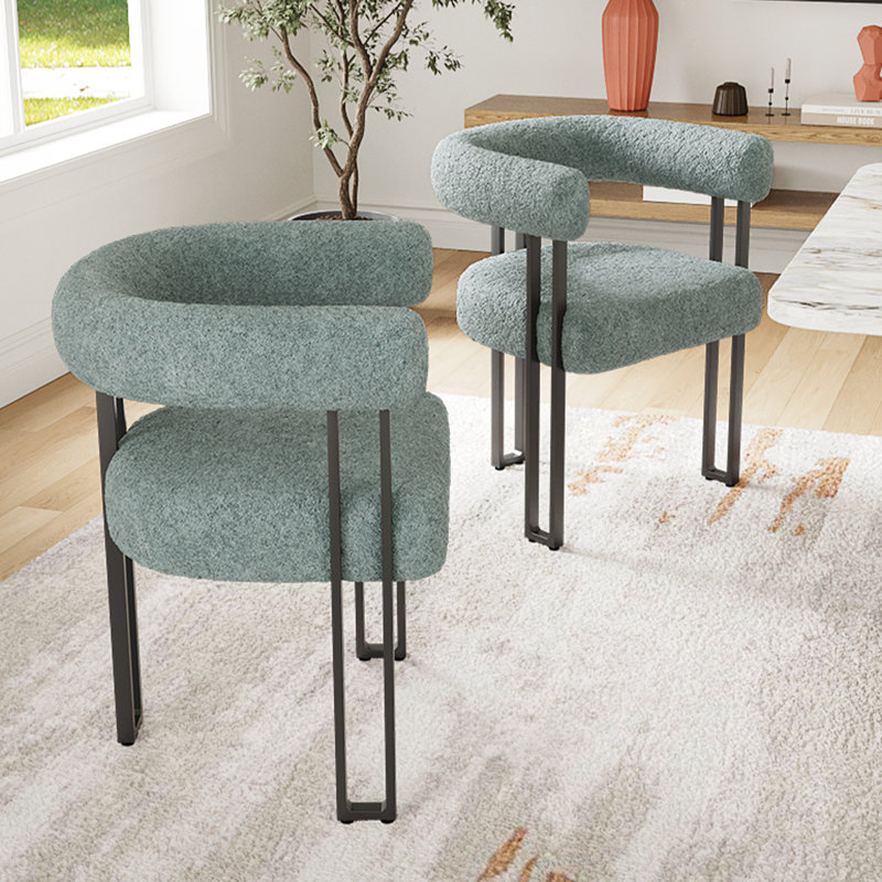 Mahjabi Upholstered Dining Chair, Green