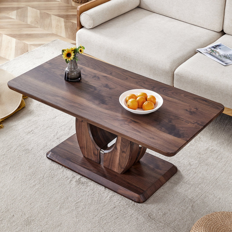 Table basse rectangulaire de style noyer - Convient aux maisons modernes en noyer avec des meubles de construction