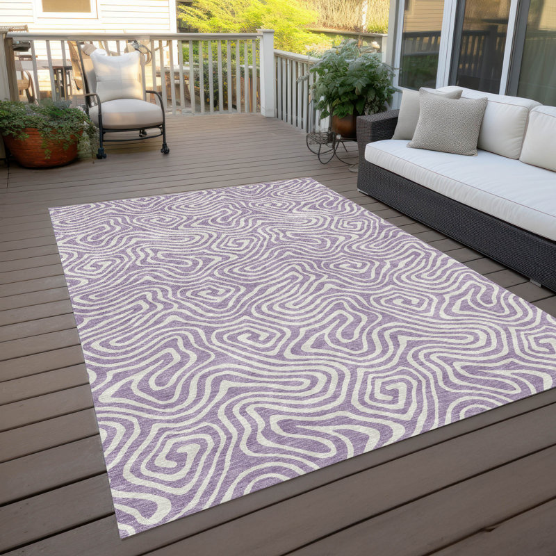 Tapis lavable intérieur / extérieur Raya , 8' x 10'