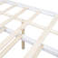 Lit double avec tête de lit à DEL, lit gigogne simple, 3 tiroirs, rangement, bois massif blanc robuste et structure de rangement pour tête de lit-129990319