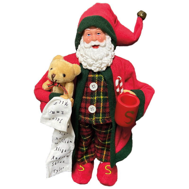 12" PJ Checking His List Claus
