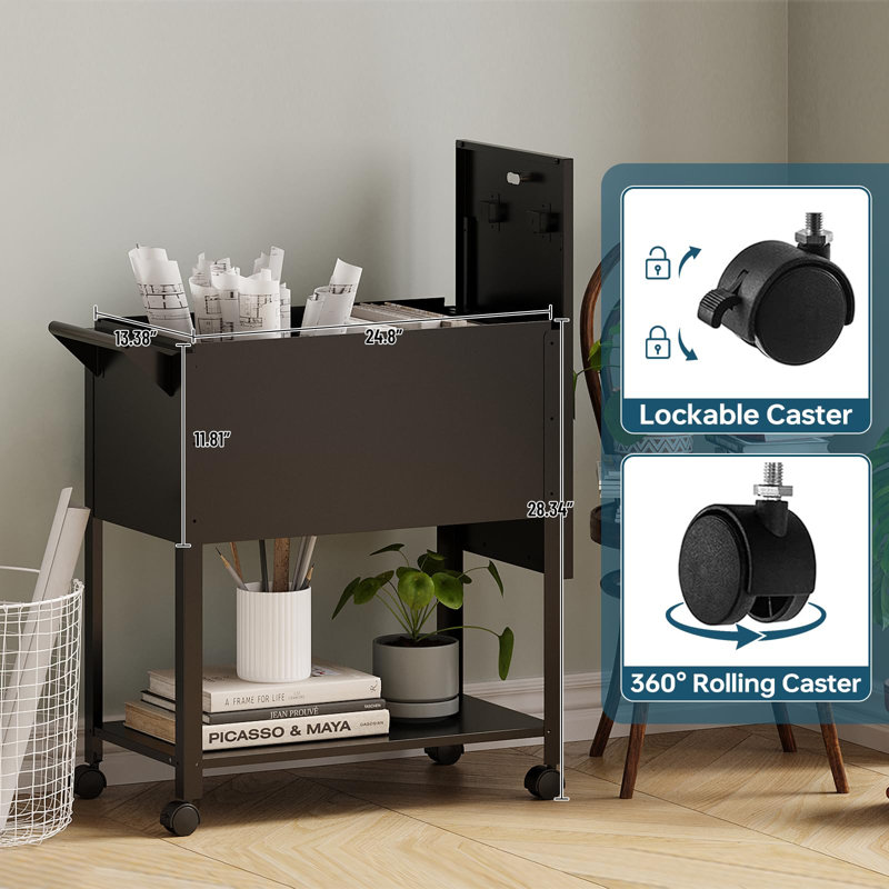Mobile File Cart with Lock