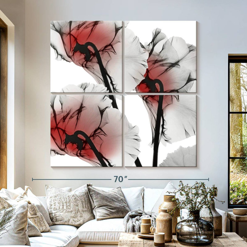 Harnek Crimson Luster Cyclamen, 57" H x 57" W
