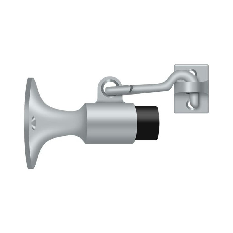 Door Stop, Brushed Chrome