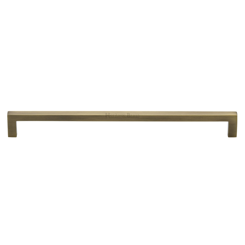 Heritage Brass Metro Heritage Cabinet Pull City Design, Antique Brass, 26.6cm L x 1cm W