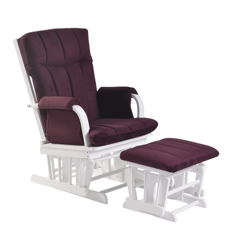 Fauteuil oscillant avec repose-pieds Dake, Blanc