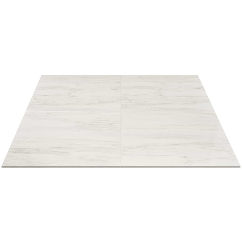 Dreamstone 24X24 Polished Porcelain Tile, Dolomite Snow Polished