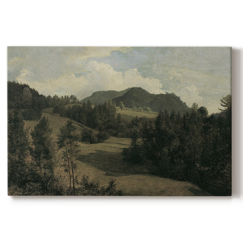 Paysage rétro - CDLV - Toile tendue avec châssis, H 13 po x l 19 po