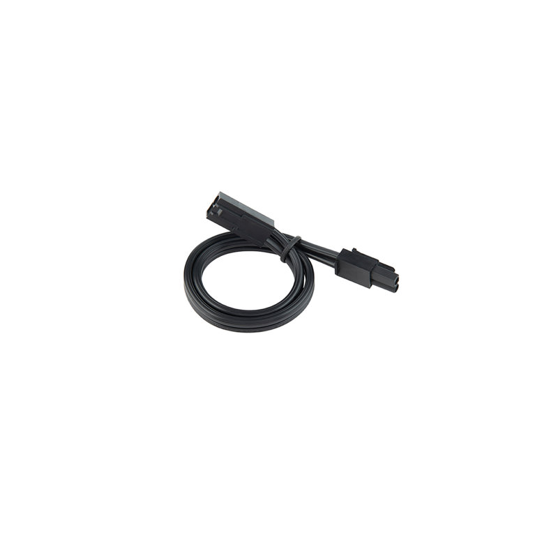 Black 12-inch Line Voltage Interconnect Cable