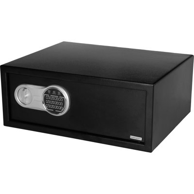 Stalwart Safe Box - Digital Security Box with Keypad and 2 Manual Override Keys - Protect Money, Jewelry, Passports - For Home, Business, or Travel