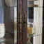 Vitrine 2 portes avec portes en verre trempé, armoires de terrasse avec panneau arrière en miroir et tablettes réglables, vitrine éclairée pour la maison, ampoule de bureau incluse cerisier-1511487280