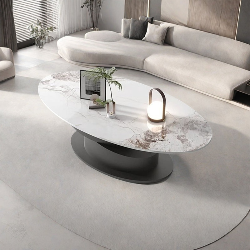 Table basse Creative, H 15,7 po x L 39,4 po x l 23,6 po, Blanc/Noir
