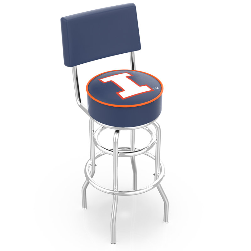 NCAA 30" Swivel Bar Stool, University of Illinois