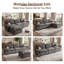 Canapé modulaire en L 108,3 po, canapé modulaire confortable avec repose-pieds mobile, canapé rembourré en chenille pour le salon-225367258