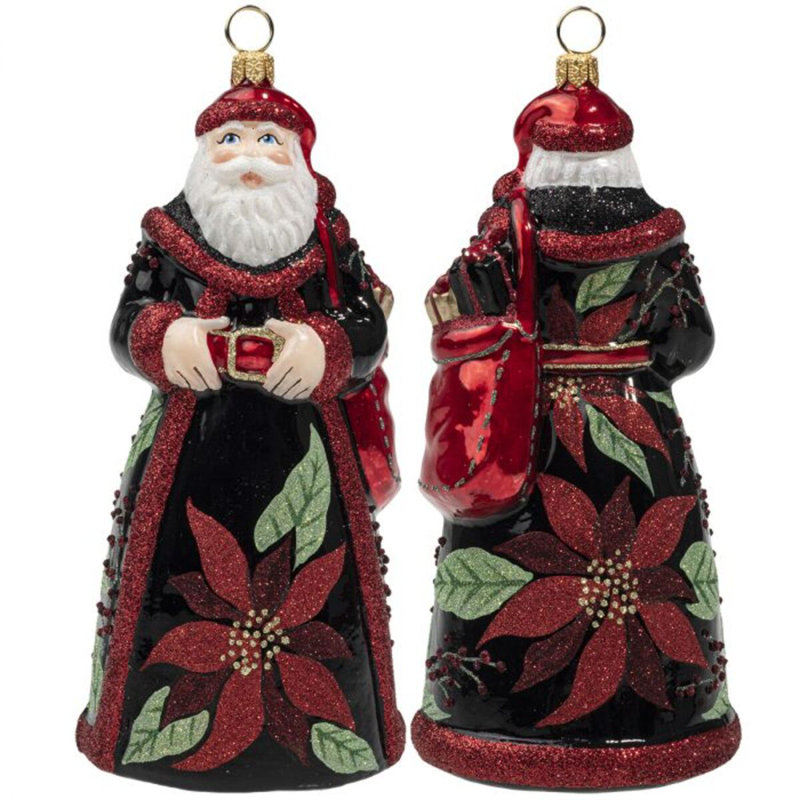 Glitterazzi Poinsettia Santa