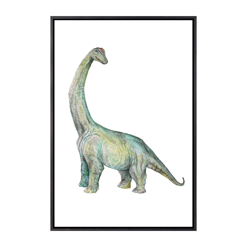 «Dino Brachiosaurus» par Wandering Laur - impression d'art graphique, H 26 po x l 18 po x 1,5 po, Pas de tapis