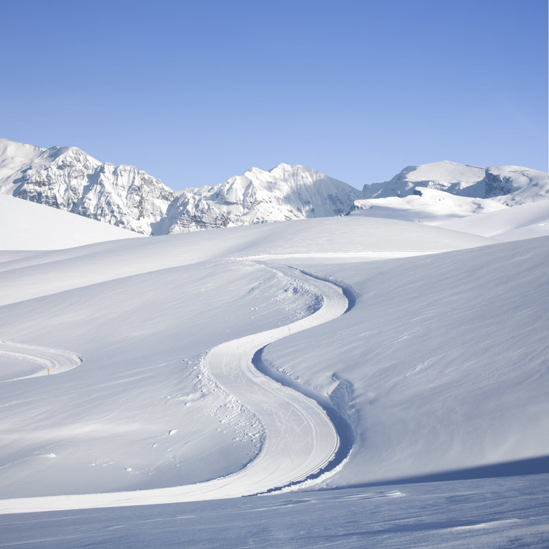 Snowy Mountains by Malerapaso, 12" H x 12" W