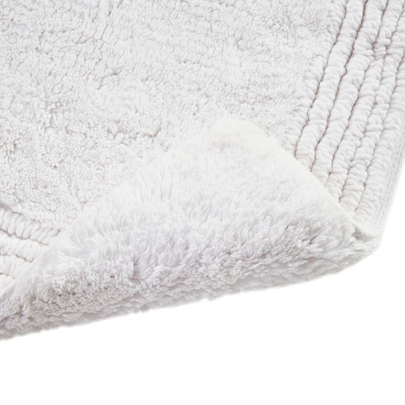 Tapis de bain réversible en coton 3000GSM, Blanc, Simple - L 72 po x l 24 po