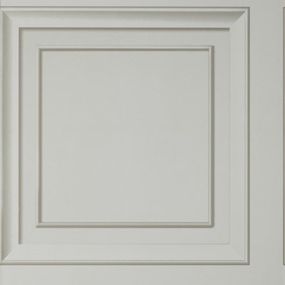 Distinctive Grey Square Panel Wallpaper