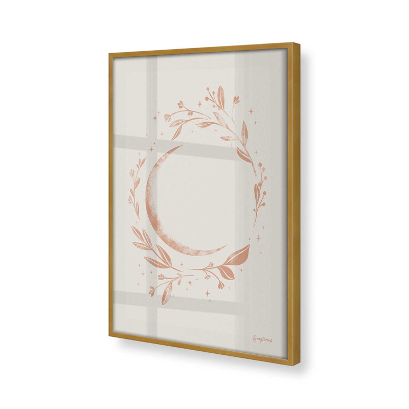 «Lunar Blossom», H 15,25 po x l 12,25 po, Cadre doré poli