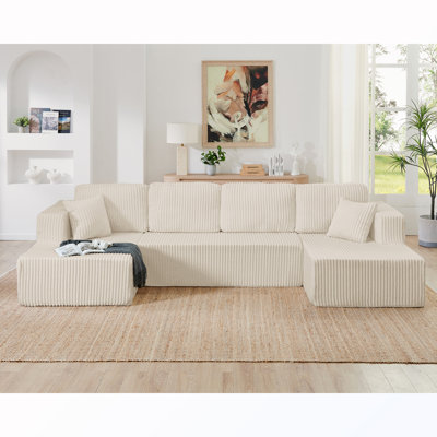 Canapé modulaire rembourré en U