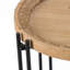 Table d'appoint ronde en bois avec pieds en métal - 21,3 po