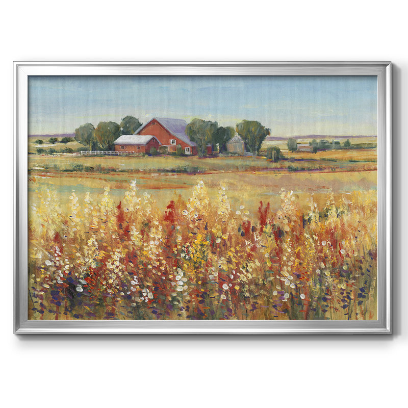 Country View I, reproduction d'art sur toile, H 30 po x l 44 po x P 1,5 po, Argent