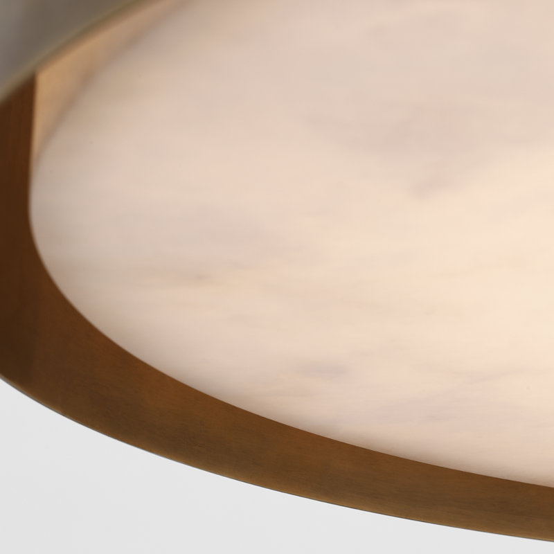 Anne-Marie Barton Armise 28" Drum Chandelier, Mottled Brass