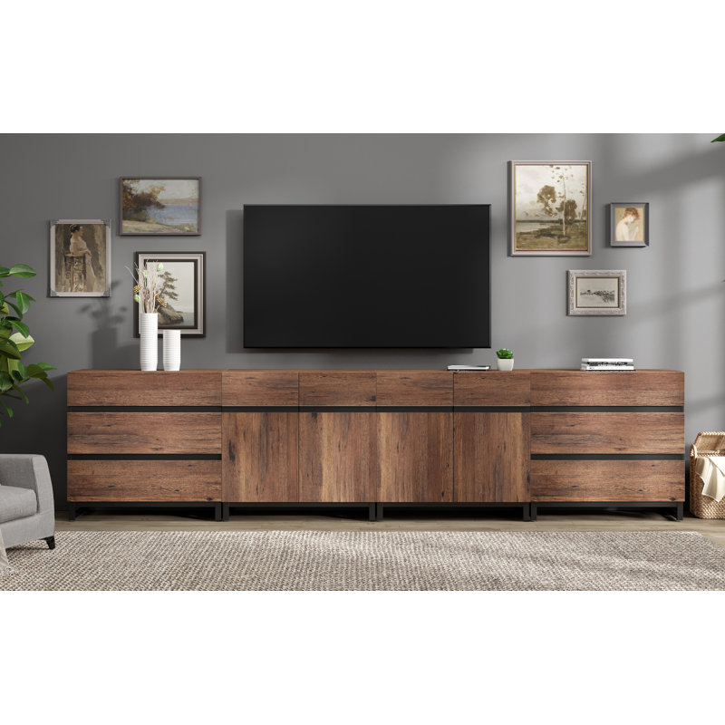 Modern TV Stand For Tvs Up To 120 Inches, 4-In-1 Media Console With 6 Drawers And Adjustable Shelves, Entertainment Center For Living Room Or Bedroom