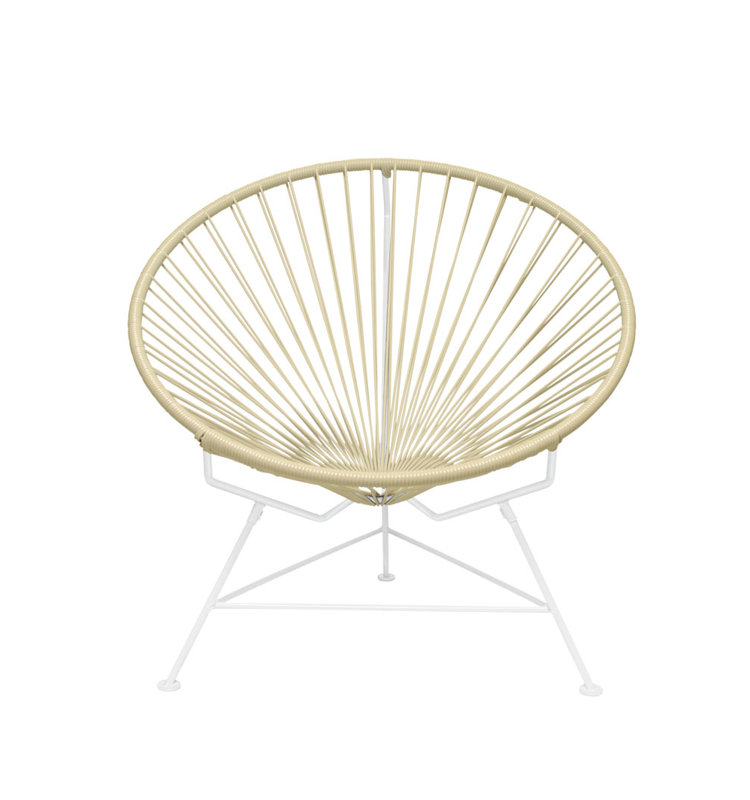 Innit Indoor Handmade Lounge Chair, Wheat/White