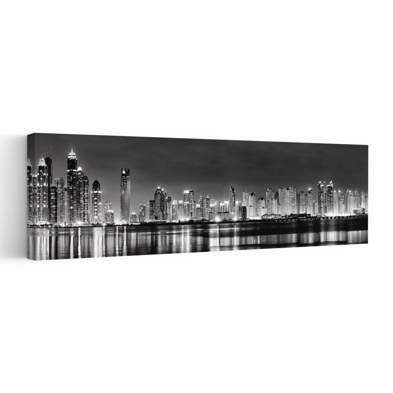 Art contemporain de la ville de Dubaï, H 12 po x l 36 po