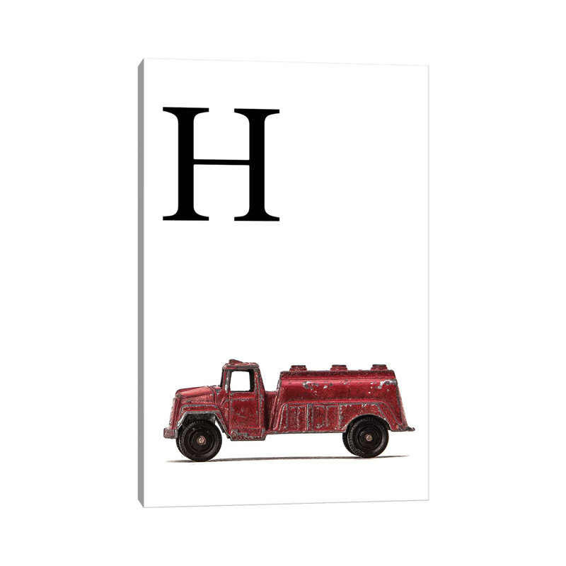 H Water Truck White Letter - Print on Canvas, Wrapped Canvas, 101.6 cm H x 66.04 cm W x 3.175 cm D
