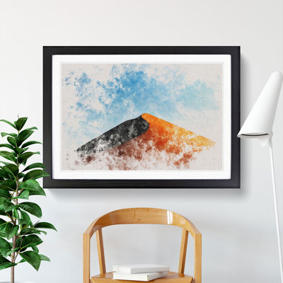 Sand Dune Mountain in Namibia Watercolour - Picture Frame Graphic Art
